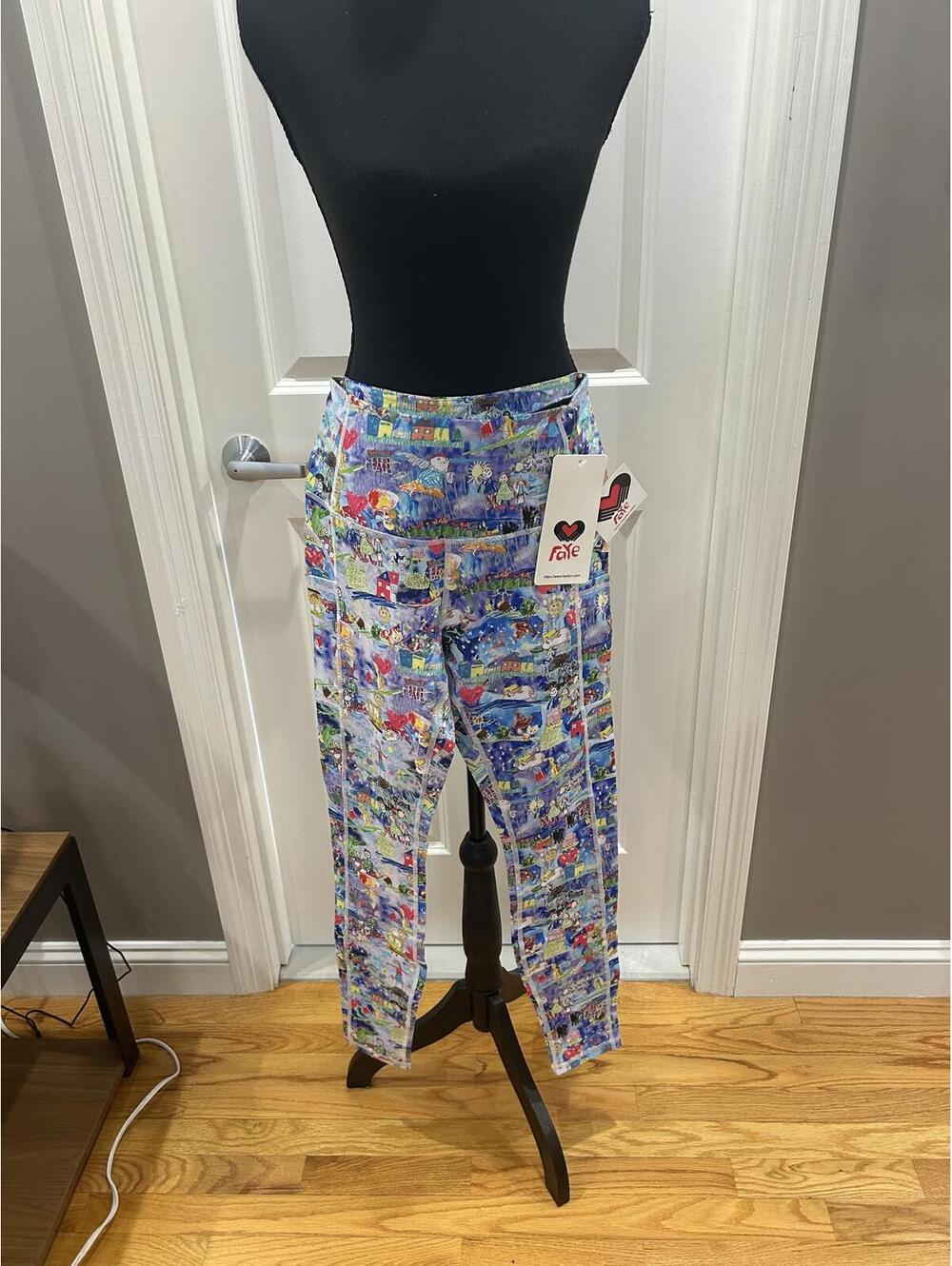 Faye Colorful Artistic Print Leggings with Tags Sz8